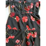 White Fox Boutique Monte Carlo Mini Dress Strapless Black Red Floral juniors L Photo 10