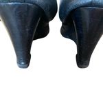 Tory Burch Jolie Cap Toe Black Leather Wedges size 9.5 Photo 6