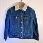 Old Navy Denim Jacket with Cream Sherpa Collar/ Interior 100% Cotton Size XS Photo 0