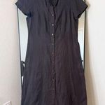 Max Mara Linen Dress Womens 10 Button Front Mature Luxury Lagenloon Countrycore Photo 0