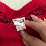 Marvel  Red Crew Neck Sweater with Superhero Faces Photo 1