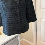 Coldwater Creek  teal green boucle tweed jacket bronze metallic threads Photo 12