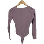 Everlane  Long-Sleeve V-Neck Bodysuit T-Shirt Dusty Lavender size Small NWT Photo 8