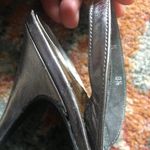 Stuart Weitzman  Vintage Silver Leather Crystals Mesh Slingback Pumps Heels 7N Photo 9