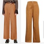 frame denim Frame Pleated Chino Pants Wide Leg Camel Tan 27 Photo 3