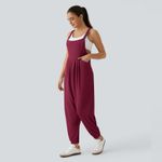 Halara  Women’s Pocket Waffle Casual Jogger Overalls Photo 1