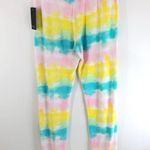 Free Press Sleepwear Womens Jogger Pants Soft Knit Tie Dye Pink Yellow Blue XS Photo 1