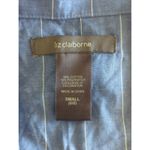 Liz Claiborne  Striped Sleeveless Collared Floral Lace Patchwork Top Small Photo 4