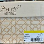 Jewel Badgley Mischka Women’s Peaches Crystal Adorned Silver Glitter Heels, Sz 8 Photo 9