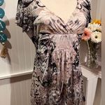 Style & Co . Earth Tones Colors Short Sleeves Floaty/Bohemian Top Photo 1