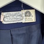 The Villager Navy Blazer Gold Button Wool Blend Women's Size 12 Read Blue Photo 4