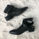 Matisse X Ascot Friday Black Leather Talon Wrap Ankle Open Back Booties 6 Photo 91