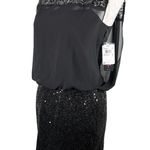 AQUA Dress Black Sequin Keyhole 2 Sleeveless Sheer Overlay New Photo 11