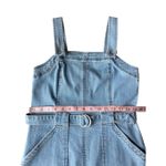 American Eagle  Super Stretch Denim Overall Mini Dress Size 8 Photo 8