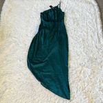 Lulus  Law of Attraction Emerald green One-Shoulder Asymmetrical Midi Dress XS Photo 7