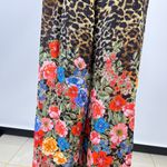 Johnny Was NWOT  Cheetah & Floral-Print Wrap Pants Pull On Size L Wide-Leg Photo 9