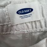 Old Navy Linen Crop Pant Women 2XL Bright White Pull On Elastic Waist Summer NEW Photo 10