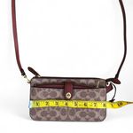 Coach Signature Coated Canvas Noa Popup Messenger Crossbody Bag Purse Removable Card Pouch Brown C5369 Measurement in pics Photo 6