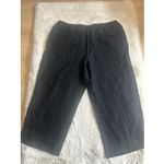 J.Jill 100% Linen Pants Womens Large Black Seersucker Ankle Length Photo 3