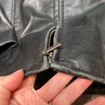 Vintage 90s DC Collection Sleek Black Vegan Leather Zip Up Jacket Size Small Photo 3