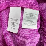 Jones New York Sheer Magenta Snakeskin Print Long Sleeve Popover V Neck Top Photo 5