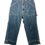Bill Blass Vintage Jeans Carpenter Cropped Denim Pants 10 Y2K Utility Workwear Photo 0
