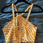 ZARA  Orange Crop Top Photo 3