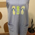 MEK USA Made Blue Cotton Patchwork Sandals Summer Chore Tank Dress Large Photo 6