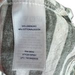 IZOD Gray White Striped Linen Cotton Sleeveless Collared Knee Length Dress XXL Photo 6