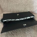 Steve Madden clutch crossbody purse black/snake print with silver chain Photo 2