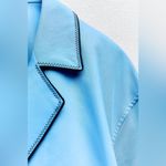 ZARA SHORT TRENCH MINI DRESS V-Neck Long Sleeve Button Down Blue Size XS NEW Photo 10