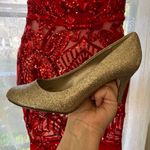 Call it spring Glamorous gold glitter pumps with 3.5" heel #glamour  7 Photo 1