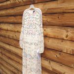 Mac Duggal  35111 Womens Ivory Embroidered Blouson Sleeve Boho Gown Dress Photo 5