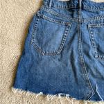 ZARA  Jean Skirt Womens Blue Y2K festival Denim Flat raw hem Front Mini medium Photo 7