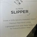 Suede Sheepskin Slipper Indoor Outdoor Sole New Womens 8 Gray Photo 3