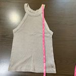 American Eagle  Ribbed Tank Top‎ High Neck Sleeveless Gray Soft Sexy M Photo 10