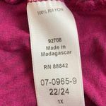 Ellos Berry Fern Print Capsleeve Plus Top 22/24 Purple Size 1X Photo 4