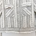Fate Linen Patchwork Stripe Cropped Jacket White Black Size M Cottage Boho Lagom Size M Photo 2