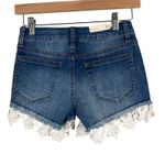 Altar'd State NWT Altar’d State Jean Shorts Womens 24 Distressed Crochet Cottagecore Festival Photo 2