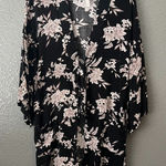 Spiritual Gangster Black Floral Print Kimono - One Size Photo 0