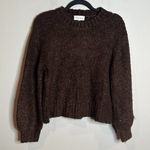 Bella Dahl  brown boiled wool boucle sweater Photo 0
