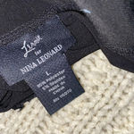 Nina Leonard Lennie for  black knit bolero shrug top size large Photo 2