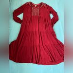 Knox Rose maxi embroidered tiered boho gauze 2 pockets 46” long NEW size 2X Photo 1