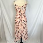 Three Pink Hearts  Dress Womens XS Floral‎ Print Maxi Pink High Low Hem Ruched Photo 5