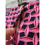 Vintage 90s low rise black pink geometric skinny leg cotton pants Size L Photo 3