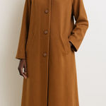 Bernardo Wool Cashmere Blend Women’s Long Hooded Coat Camel Brown Size XL Photo 0
