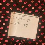 Cato  NWT Black and Pink Lip Puff Sleeve Top with Ruched Tie Front Elastic sleeve Photo 4