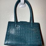 Liz Claiborne Vintage Purse Leather Croc Embossed Y2K Bow Tassel Shoulder Bag Photo 3