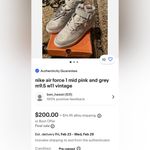 Nike air force 1 mid pink and grey women’s Size 6 Photo 2