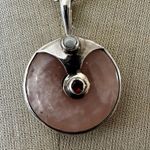 Sterling Silver Rose Quartz, Pearl & Garnet Pendant Necklace Pink Photo 0